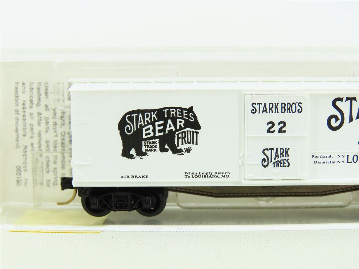 N Scale Micro-Trains MTL 42010 Stark Trees Bear Fruit 40&#39; Wood Box Car #22