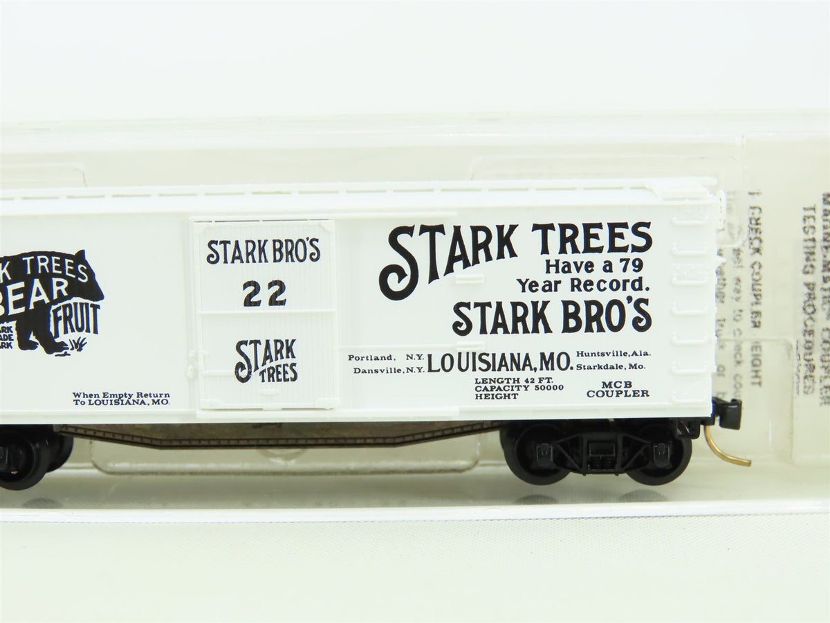 N Scale Micro-Trains MTL 42010 Stark Trees Bear Fruit 40&#39; Wood Box Car #22