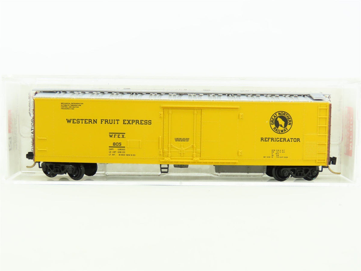 N Micro-Trains MTL 69010/1 WFEX GN Western Fruit Express 51&#39; Mech Reefer #805