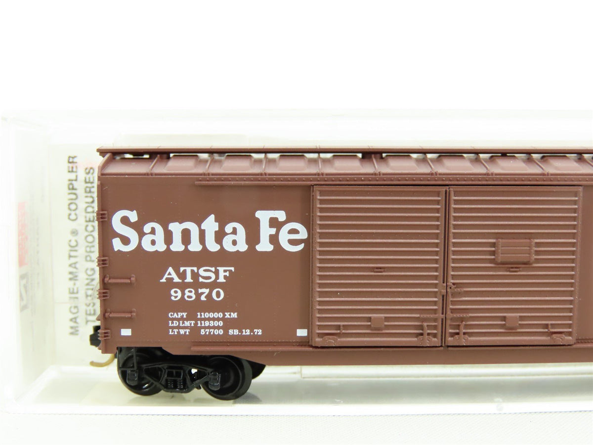 N Scale Micro-Trains MTL 78060 ATSF Santa Fe 50&#39; Double Door Box Car #9870