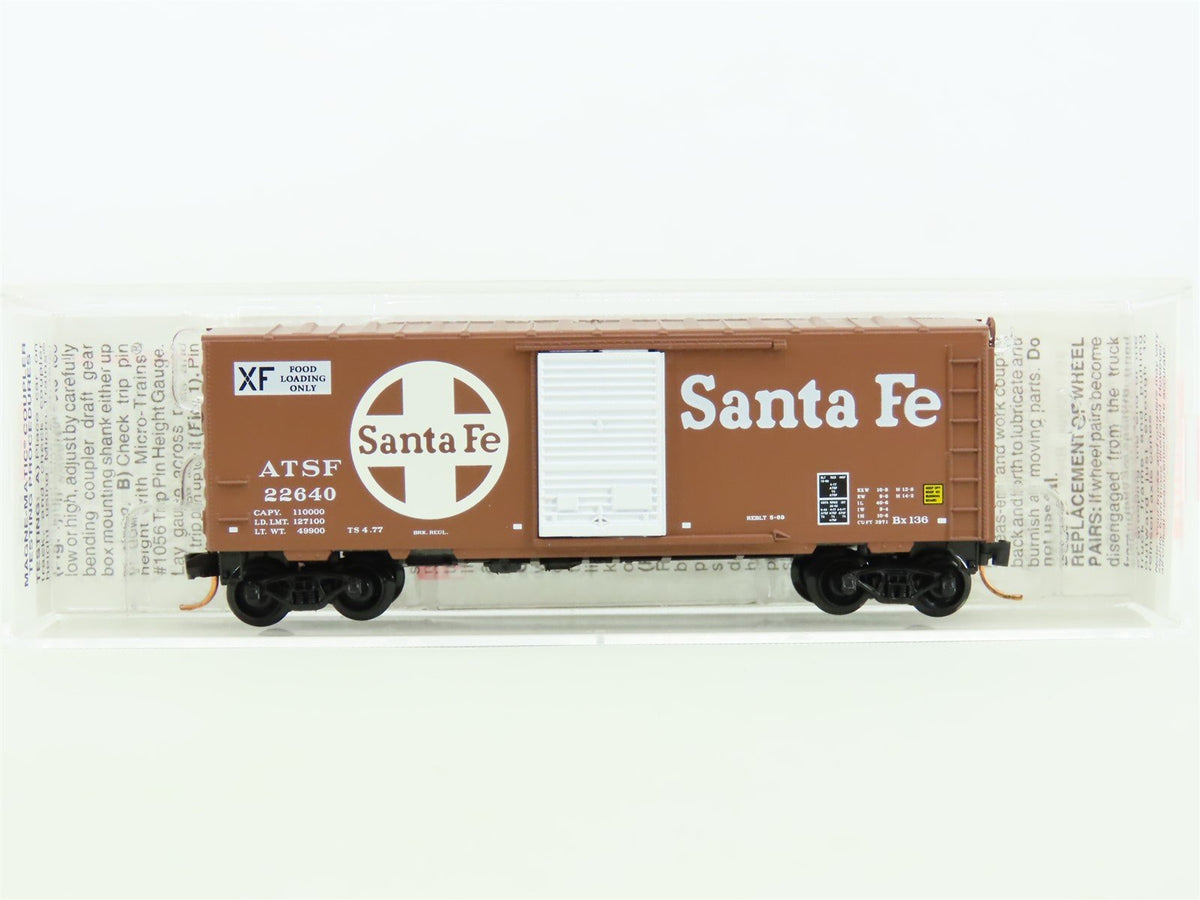 N Scale Micro-Trains MTL 73010 ATSF Santa Fe 40&#39; Single Door Box Car #22640