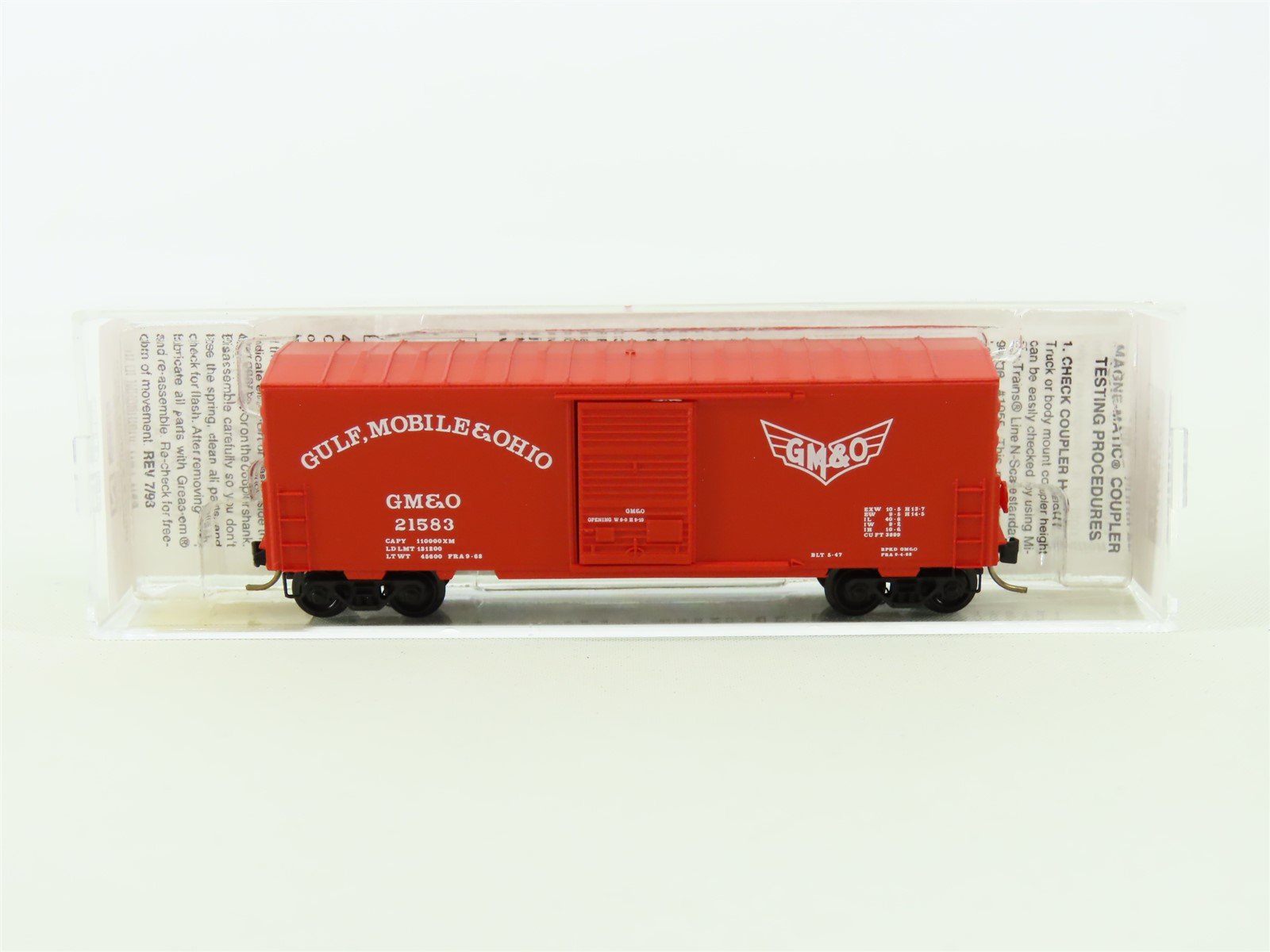 N Scale Micro-Trains MTL 24240 GM&O Gulf, Mobile & Ohio 40' Box Car #21583