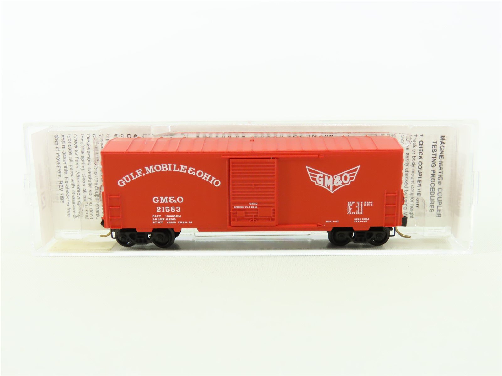 N Scale Micro-Trains MTL 24240 GM&O Gulf, Mobile & Ohio 40' Box Car #21583