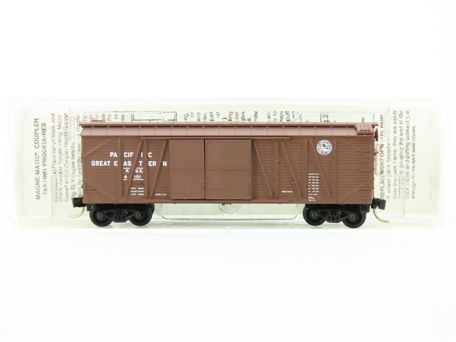 N Scale Micro-Trains MTL 29080 PGE Pacific Great Northern 40' Box Car #4101