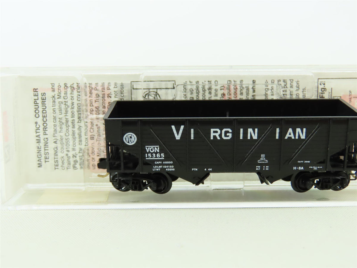 N Scale Micro-Trains MTL 57110 VGN Virginian 2-Bay Open Top Hopper #15365