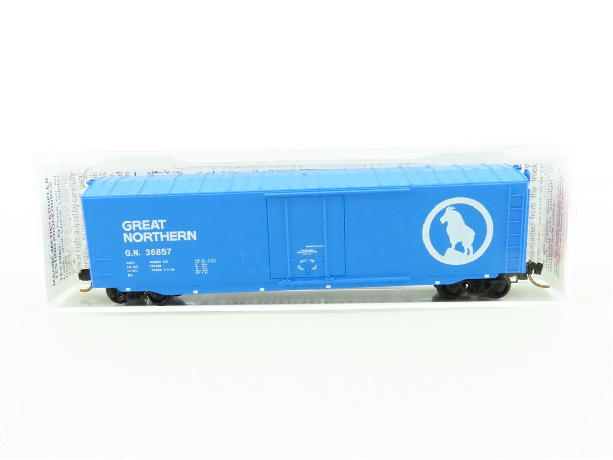 N Scale Micro-Trains MTL 38270 GN &quot;Big Sky Blue&quot; 40&#39; Steel Box Car #36857