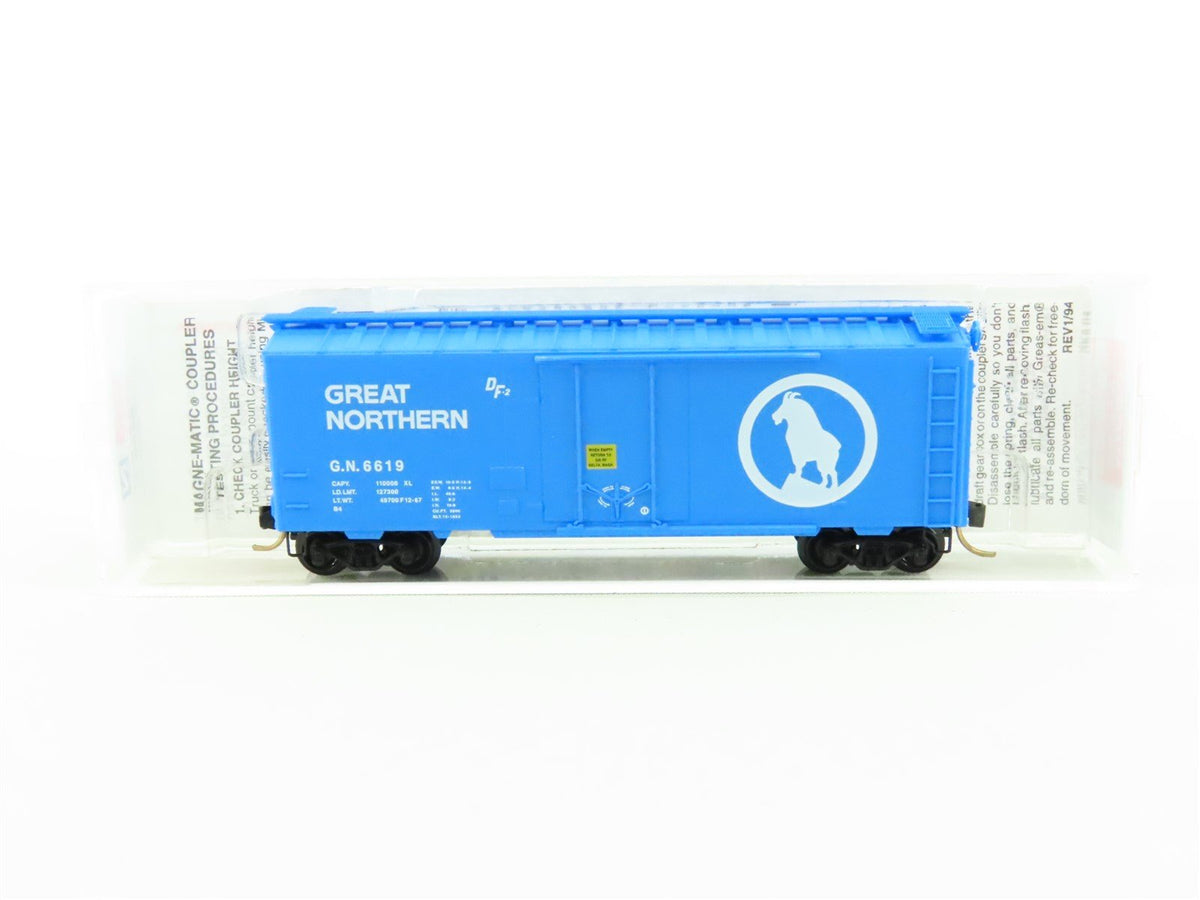 N Scale Micro-Trains MTL 21040 GN &quot;Big Sky Blue&quot; 40&#39; Steel Box Car #6619