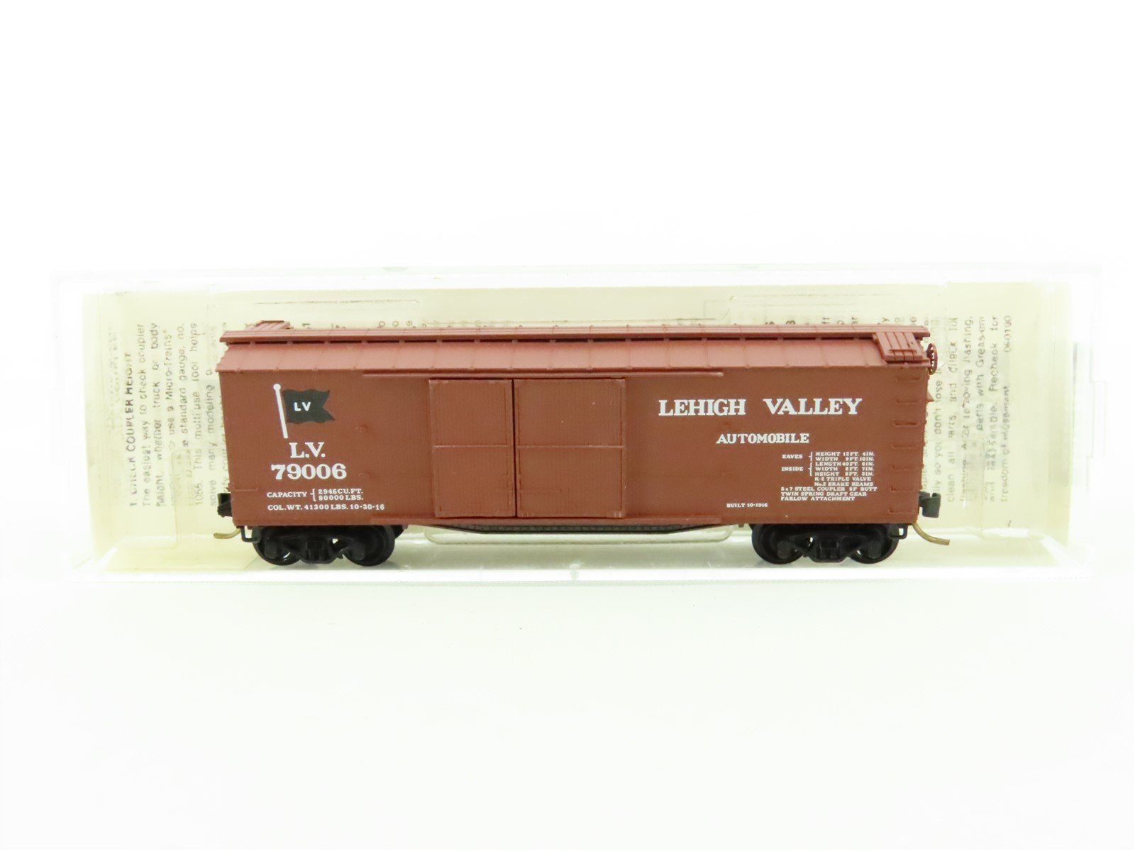 N Scale Micro-Trains MTL 43050 LV Lehigh Valley 40' Wood Box Car #79006