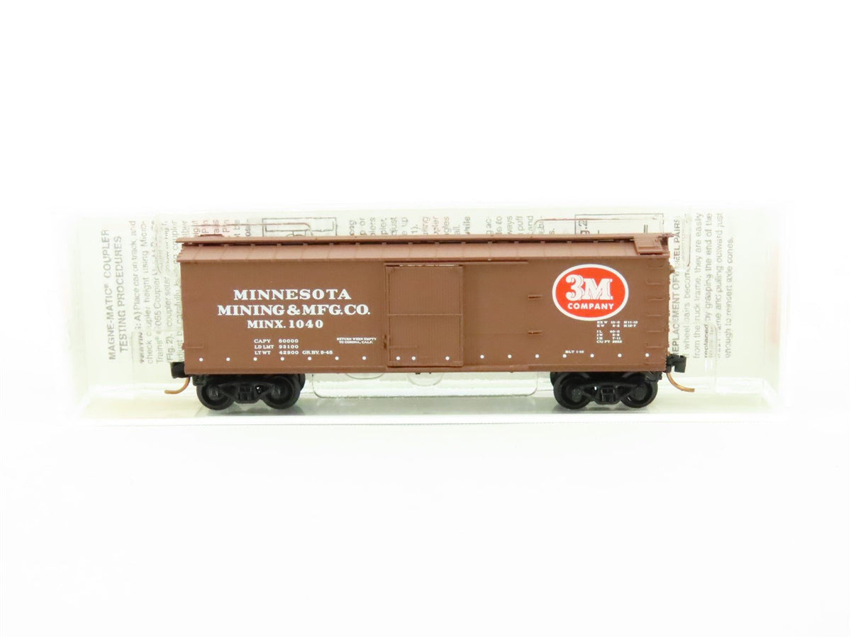 N Scale Micro-Trains MTL 39190 MINX Minnesota Mining &amp; MFG 40&#39; Box Car #1040