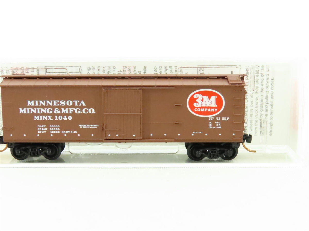 N Scale Micro-Trains MTL 39190 MINX Minnesota Mining &amp; MFG 40&#39; Box Car #1040