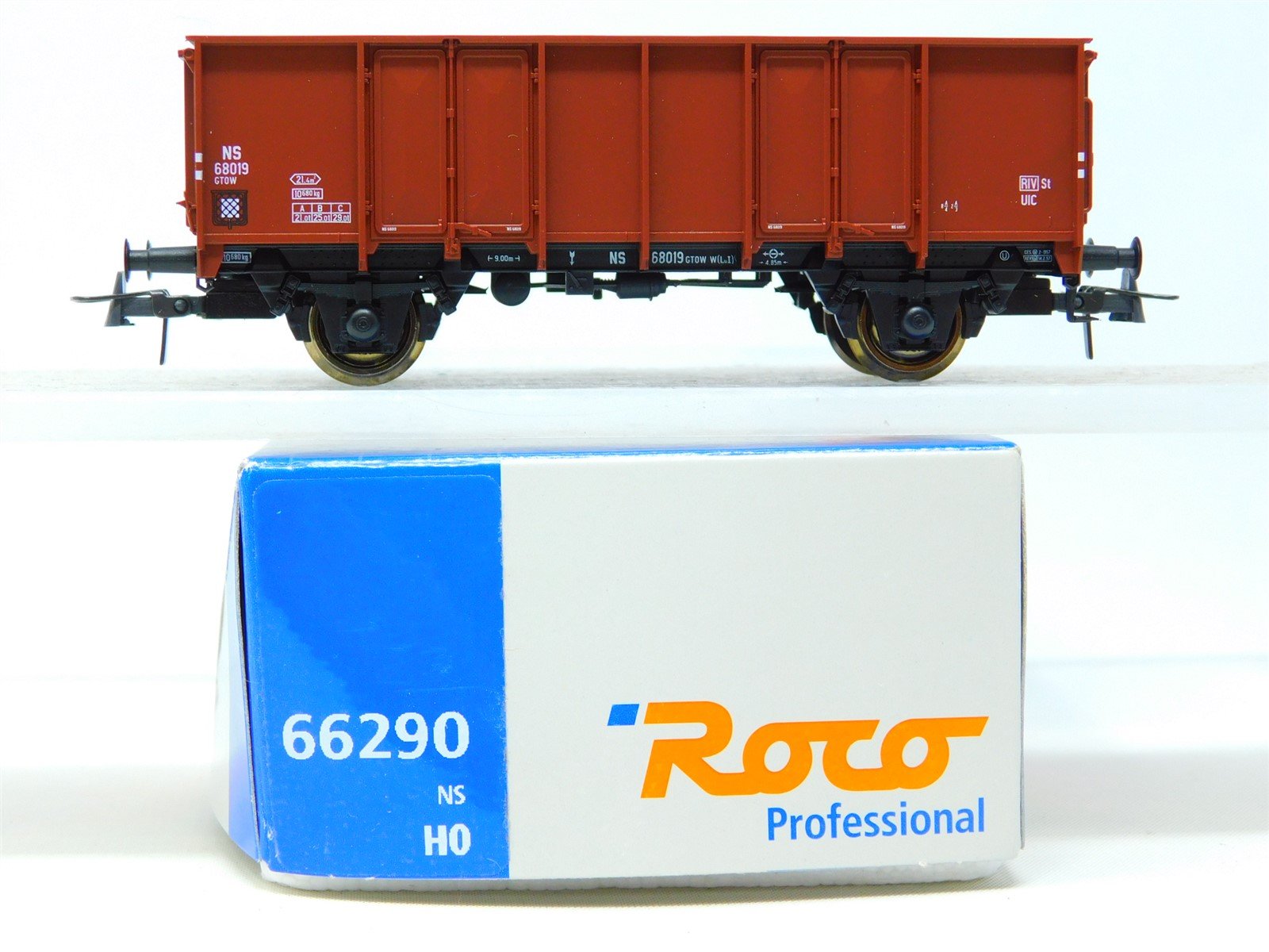HO Scale Roco Professional 66290 NS Dutch Railways High-Side Gondola #68019