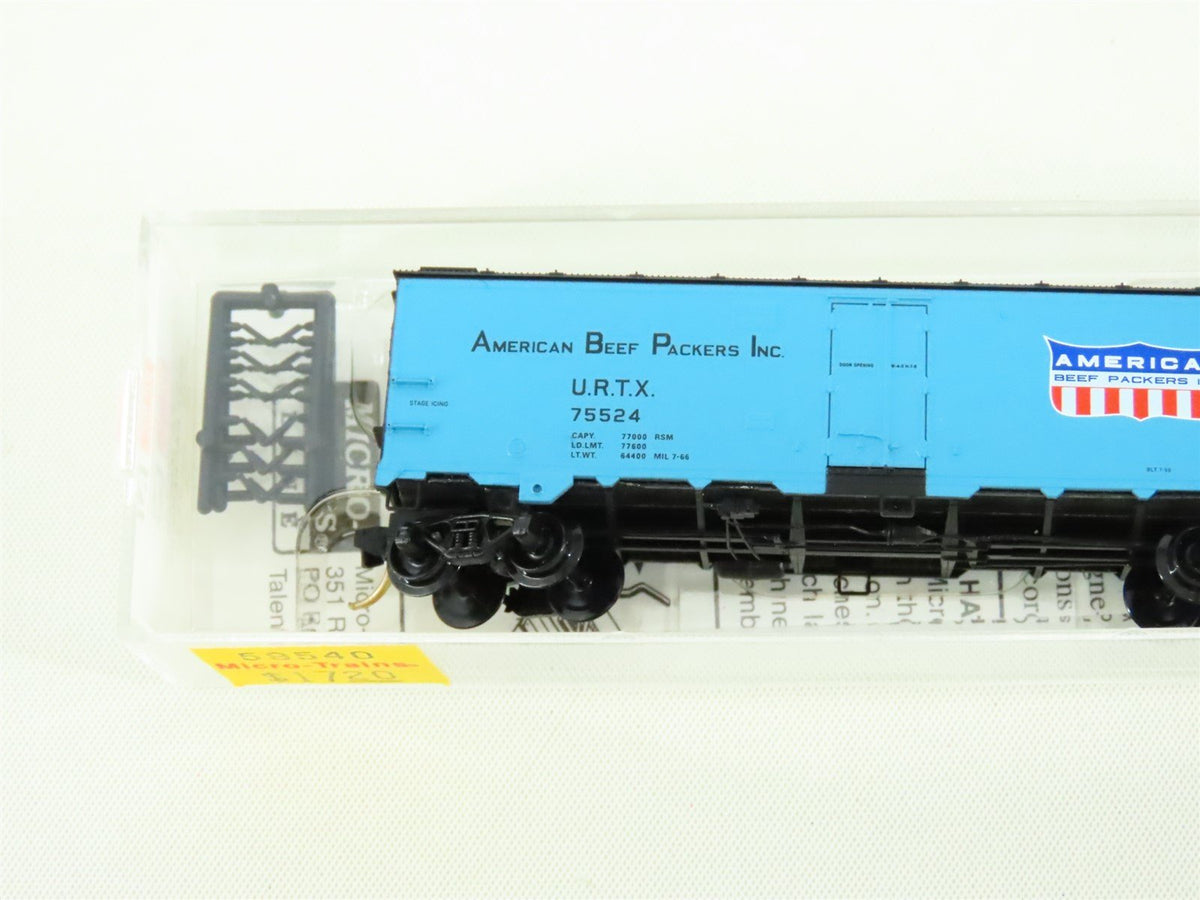 N Scale Micro-Trains MTL 59540 URTX American Beef Packers 40&#39; Reefer #75524