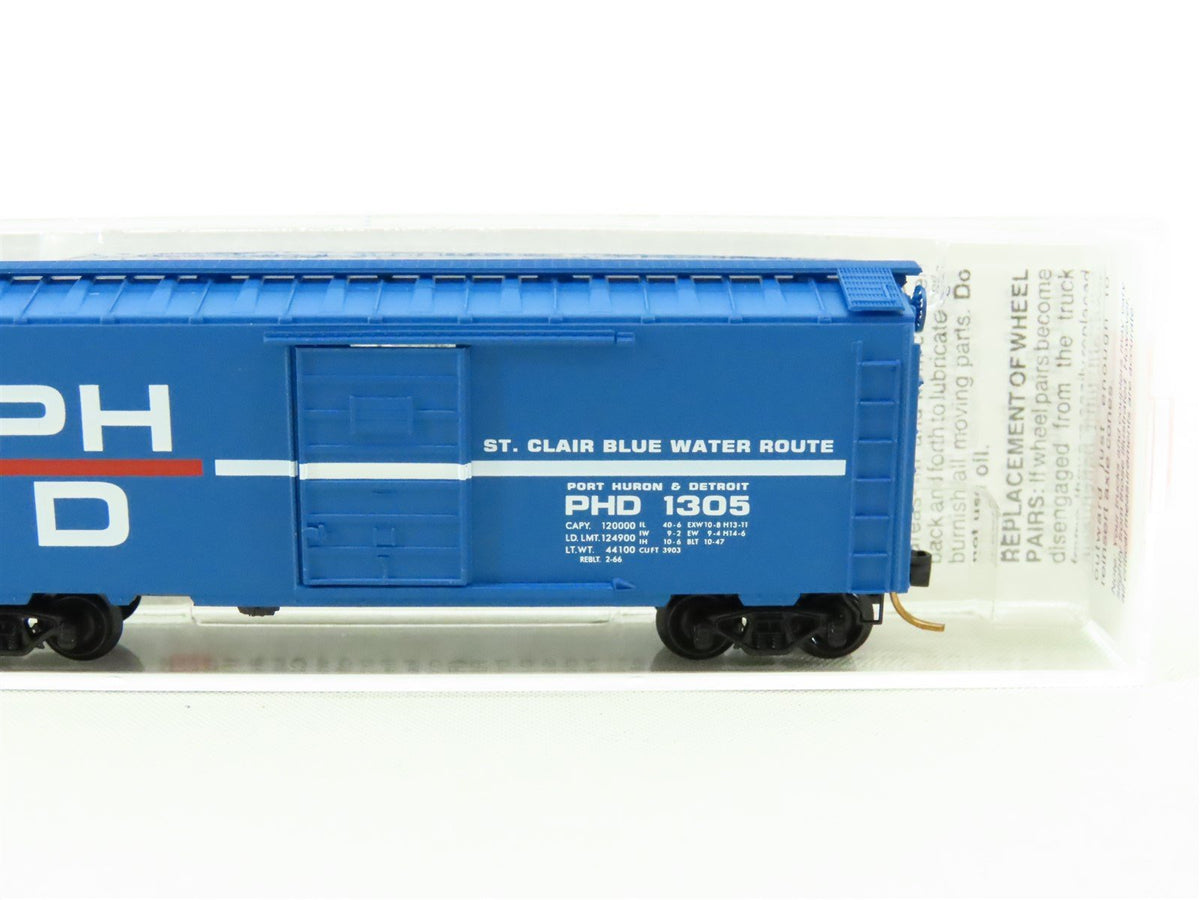 N Scale Micro-Trains MTL 20150 PHD Port Huron &amp; Detroit 40&#39; Box Car #1305