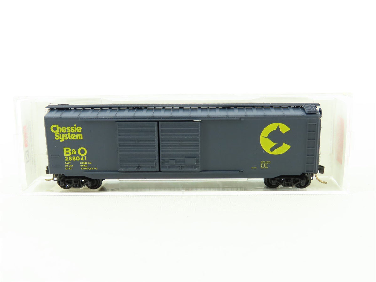 N Scale Micro-Trains MTL 34010 B&amp;O &quot;Chessie System&quot; 50&#39; Steel Box Car #288041