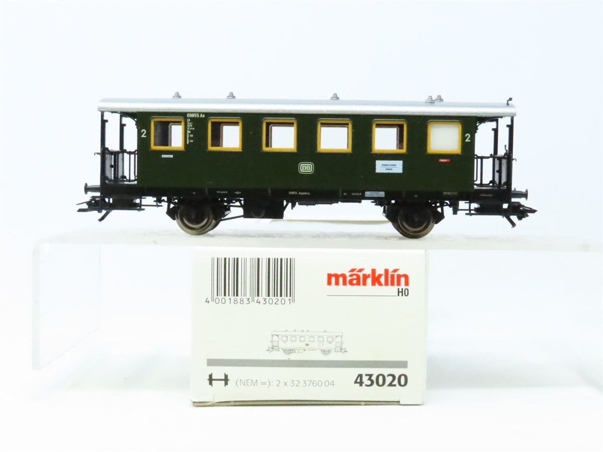 HO Marklin #43020 DB Deutsche Bahn 2nd Class Coach Passenger Era III #09855