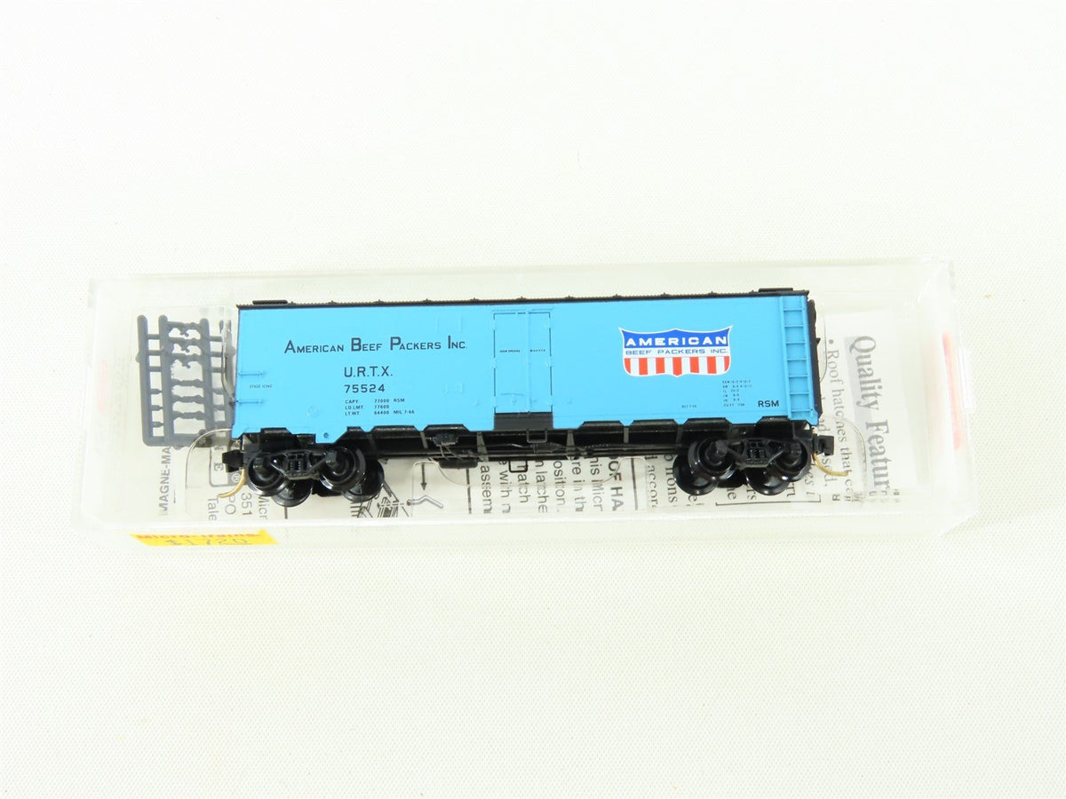 N Scale Micro-Trains MTL 59540 URTX American Beef Packers 40&#39; Reefer #75524