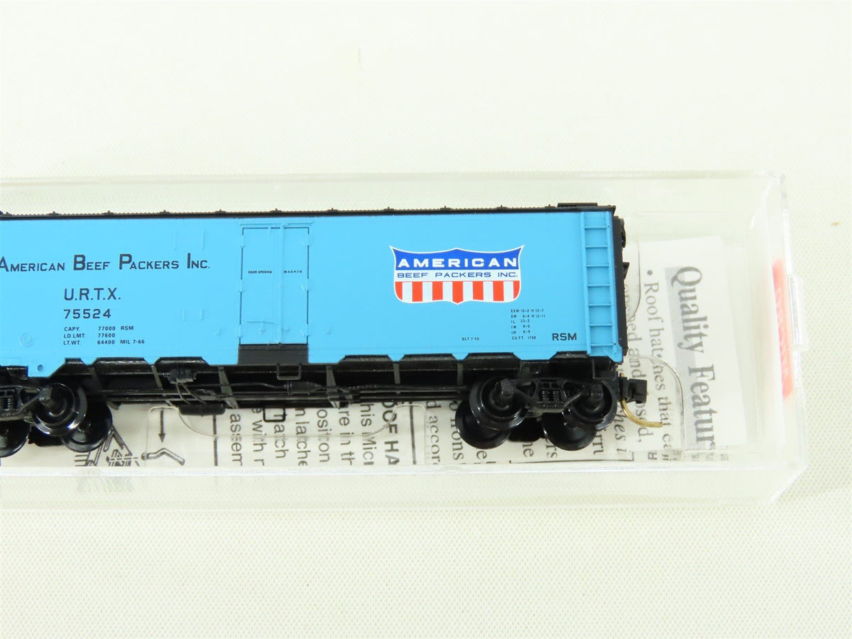 N Scale Micro-Trains MTL 59540 URTX American Beef Packers 40&#39; Reefer #75524