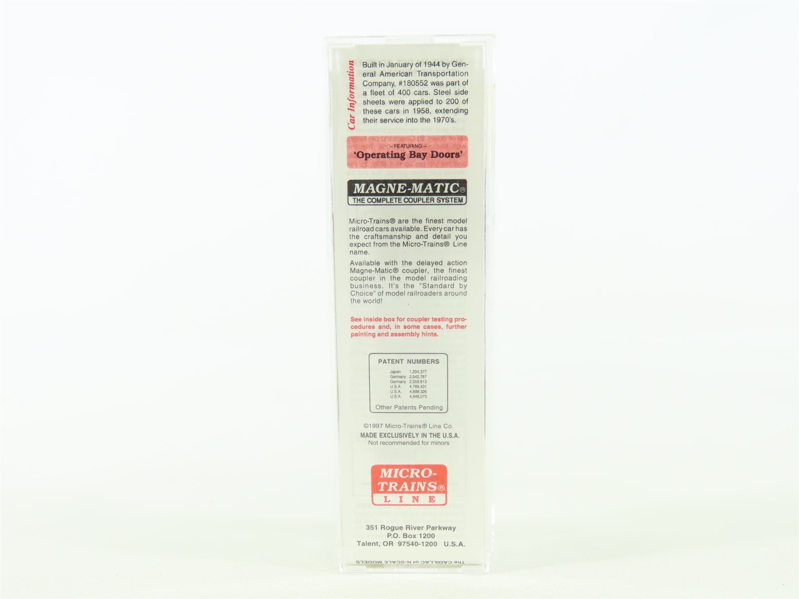 N Scale Micro-Trains MTL 57010 ATSF Santa Fe 2-Bay Open Top Hopper #180552