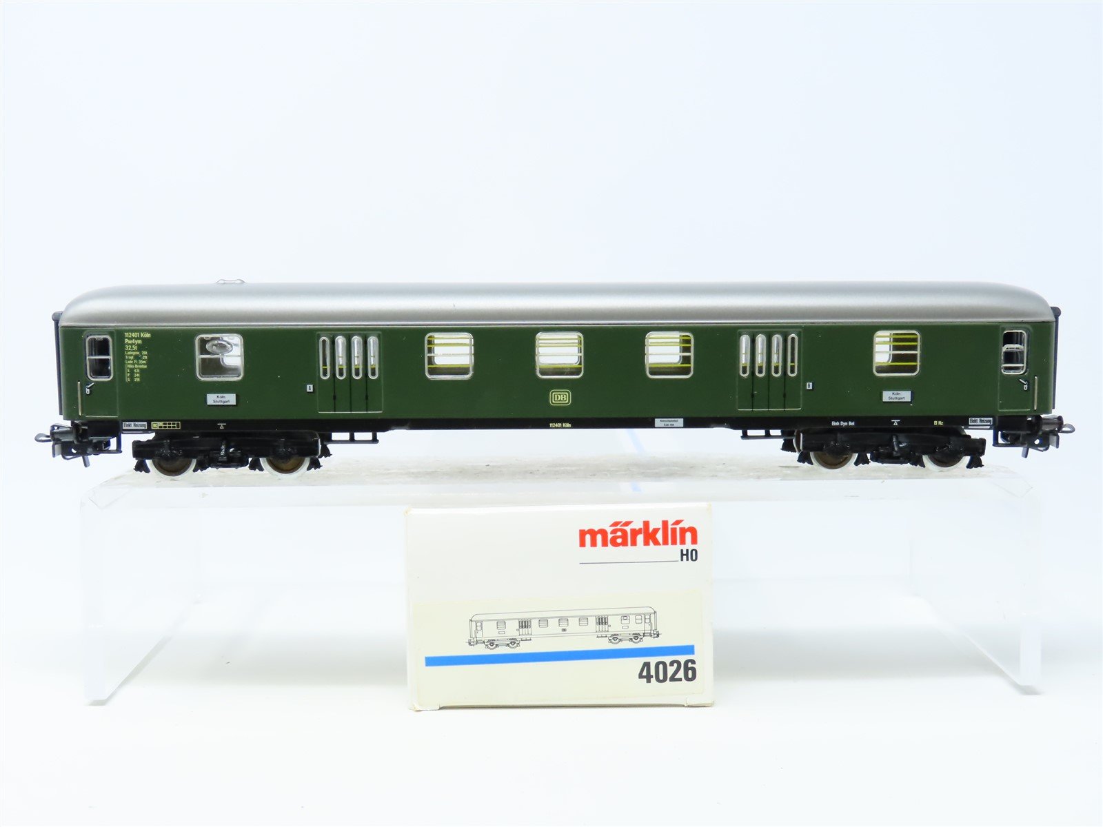 HO Scale Marklin #4026 DB Deutsche Bahn Baggage Passenger Car #112401 -  Model Train Market