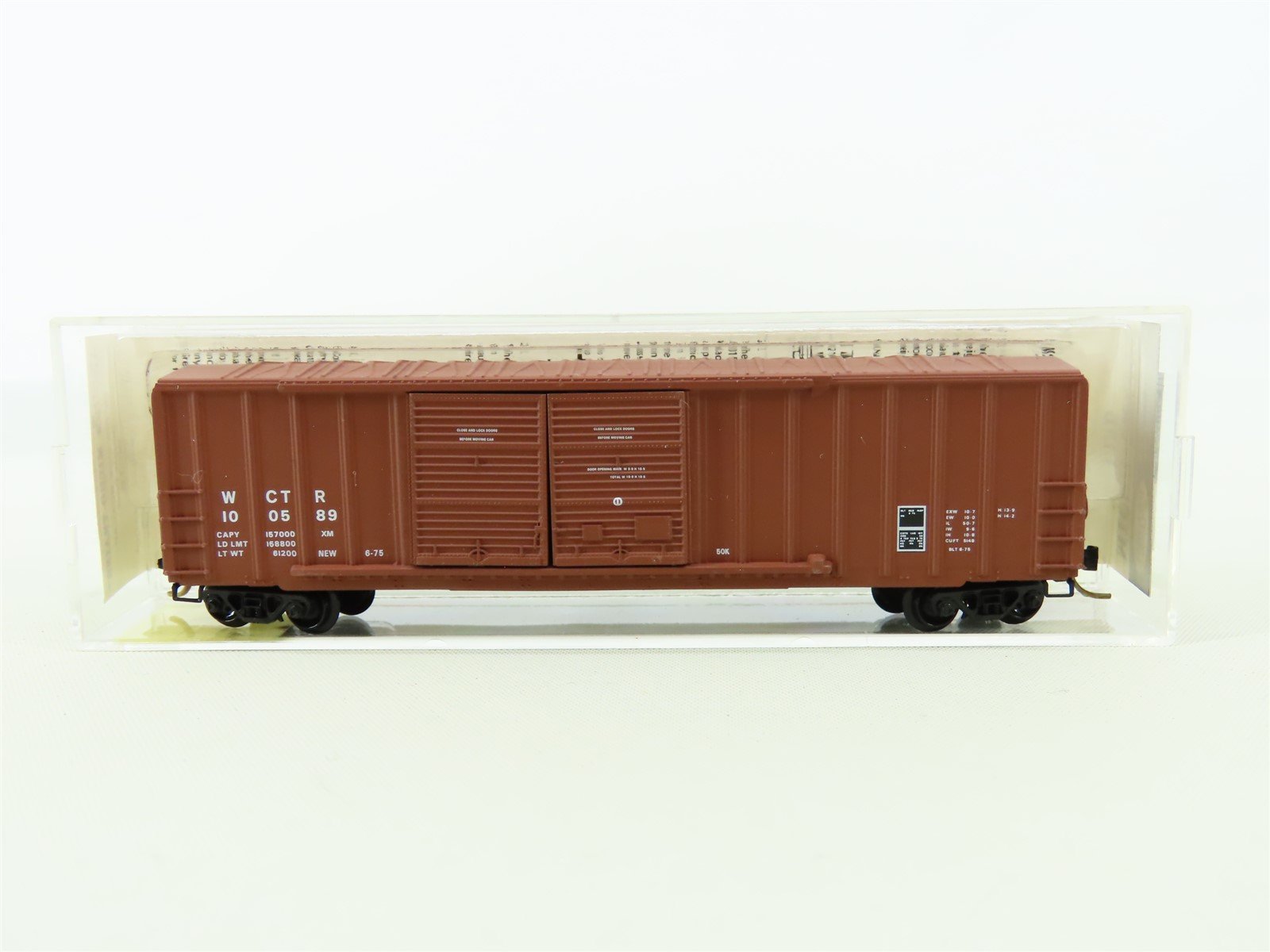 N Scale Micro-Trains MTL 30120 WCTR Railway 50' Double Door Box Car #100589