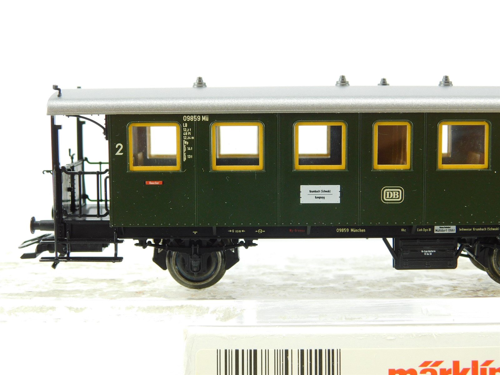 HO Scale Marklin 43010 DB German Federal 2nd Class Coach Passenger Car #09859