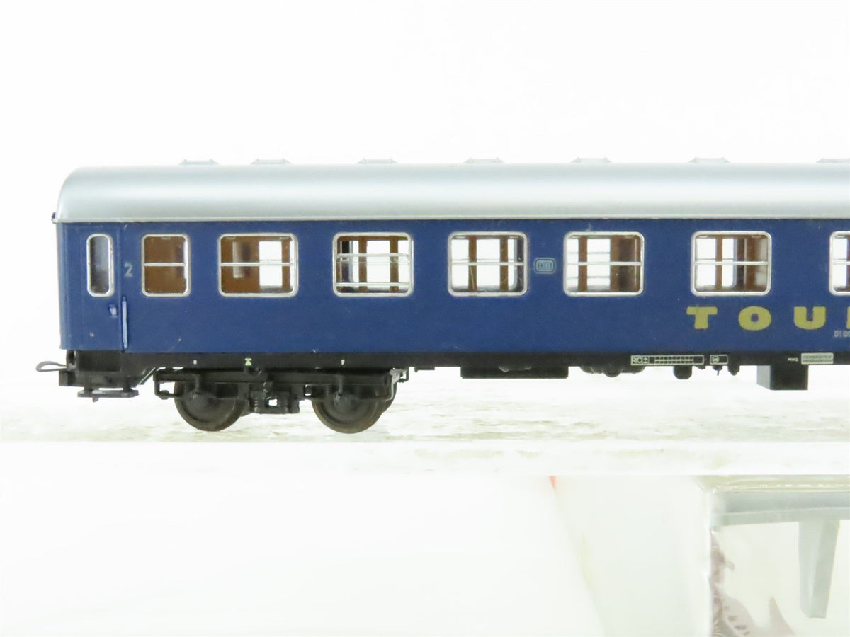 HO Scale Rowa DB German Federal &quot;Touropa&quot; 2nd Class Coach Passenger #507-6