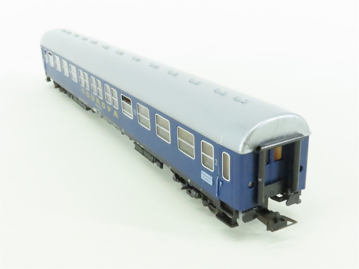 HO Scale Rowa DB German Federal &quot;Touropa&quot; 2nd Class Coach Passenger #507-6