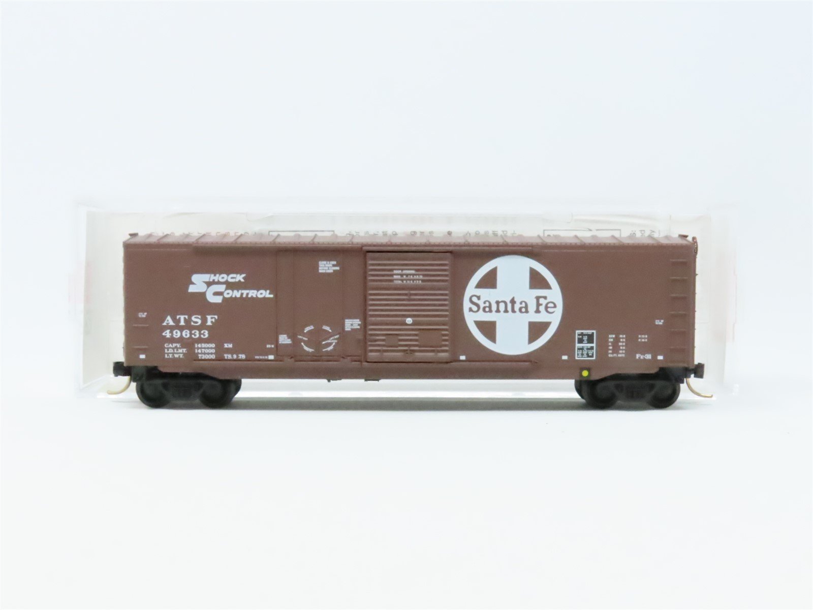 N Scale Micro-Trains MTL #76030 ATSF Santa Fe "Shock Control" 50' Box Car #49633