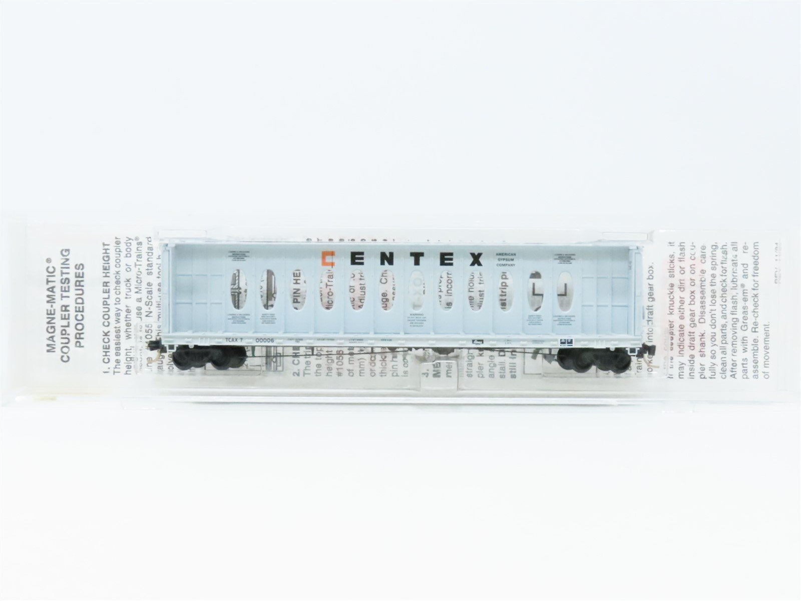 N Scale Micro-Trains MTL #53040 TCAX Centex Center Beam Bulkhead Flat Car 700006