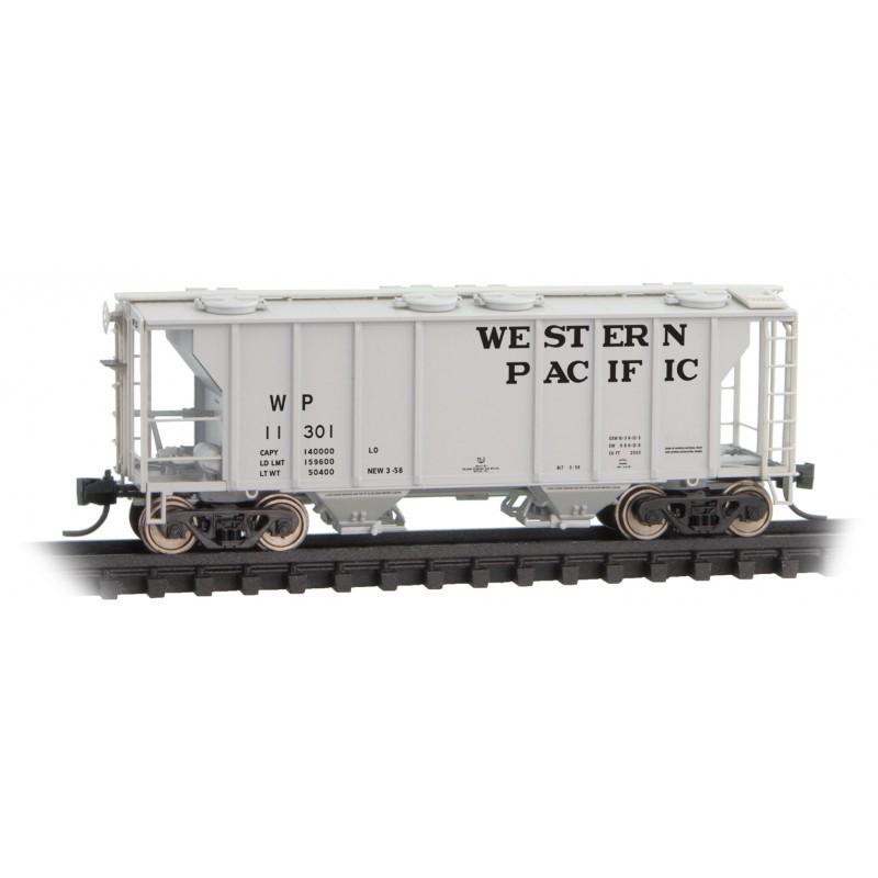 N Scale Micro-Trains MTL 09500021 WP Western Pacific 2-Bay Covered Hopper #11301