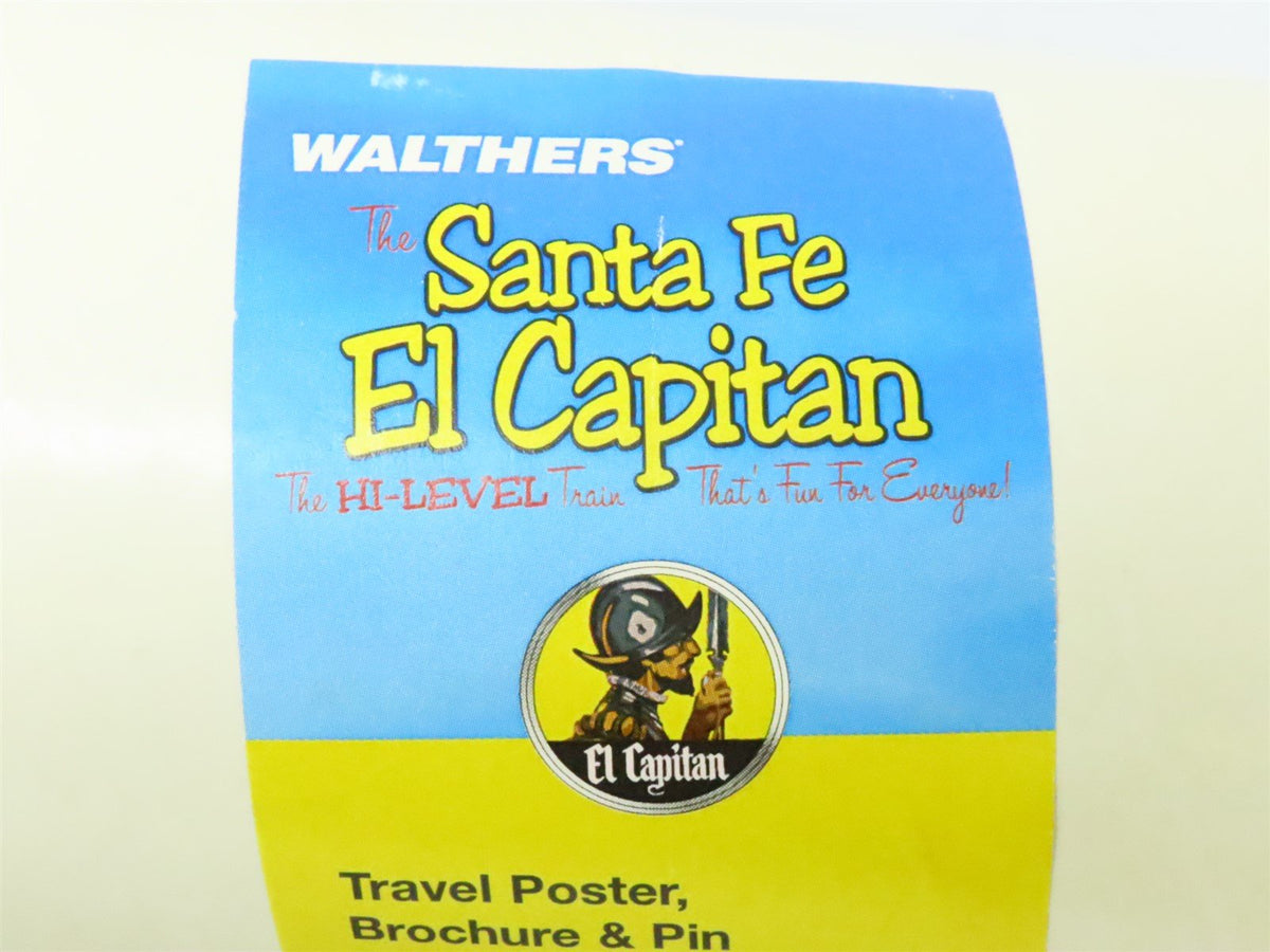 Multi Scale Walthers #933-6009 ATSF Santa Fe El Capitan Travel Poster &amp; Pin