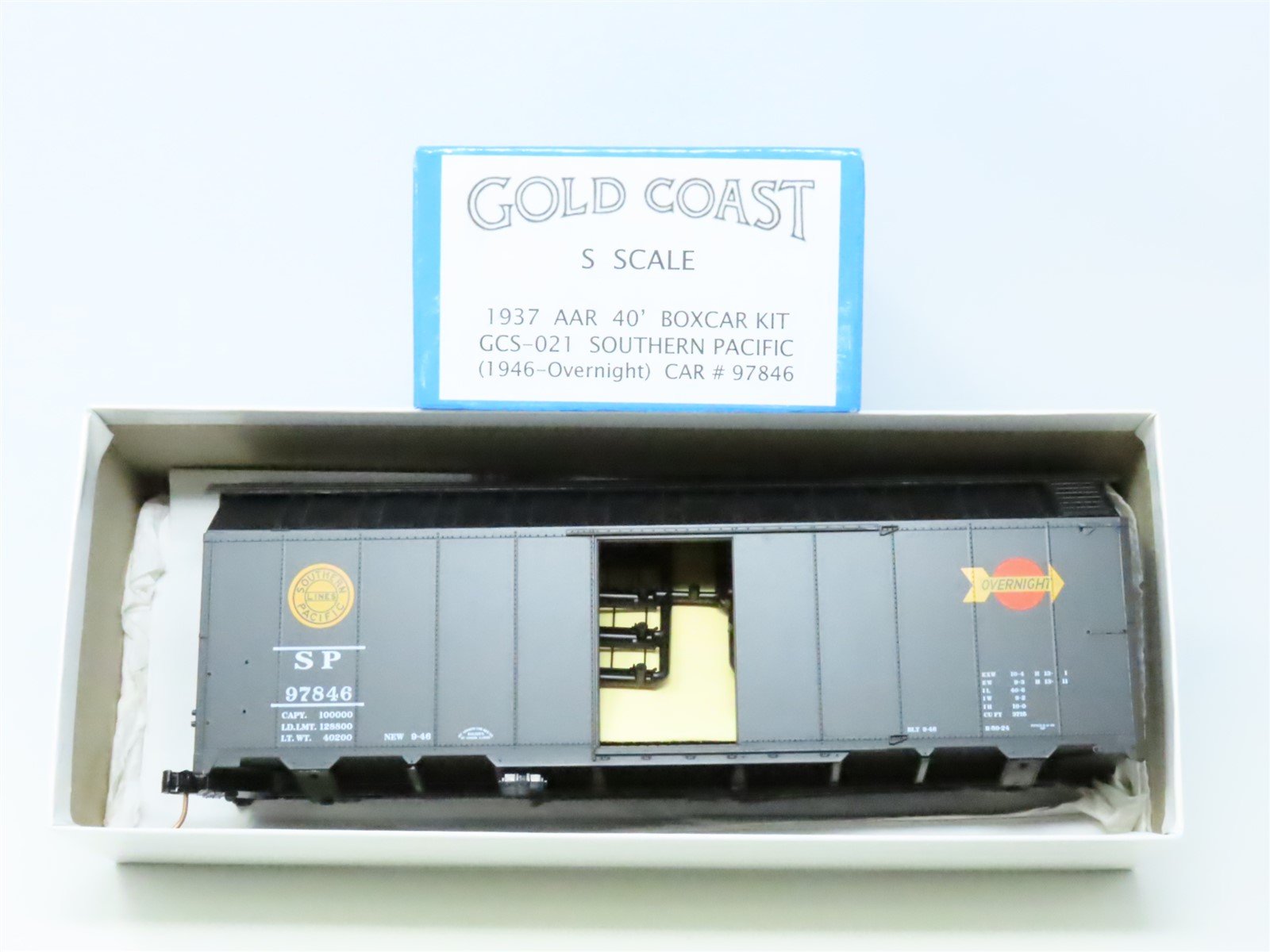 S Scale Gold Coast Kit SP Southern Pacific Overnight 1937 AAR 40' Box Car #97846