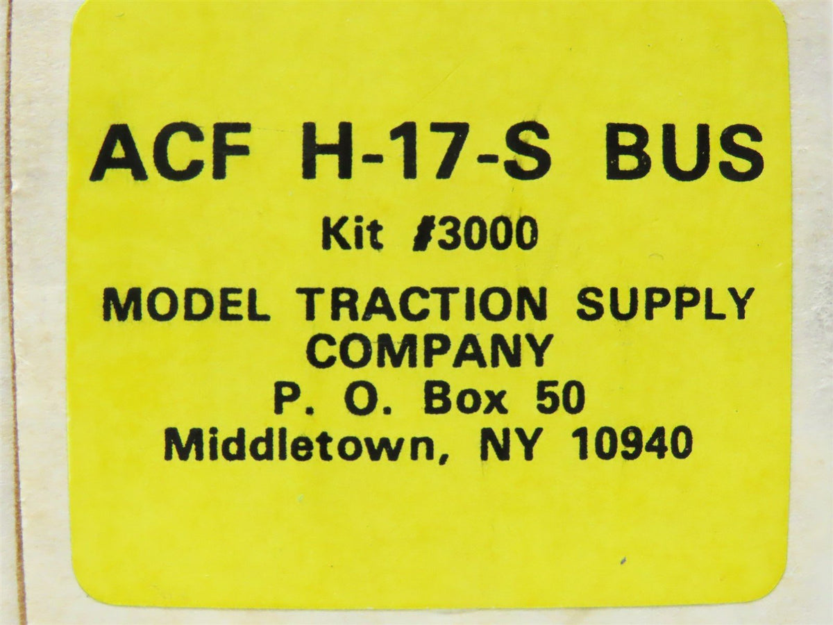 Model Traction Supply Company &quot;Roadway Division&quot; Die-Cast Kit #ACF H-17-S Bus
