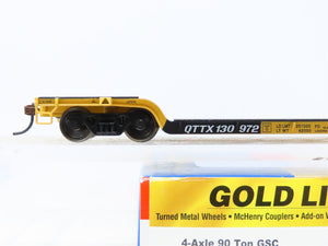 HO Scale Walthers Gold Line 932-7881 QTTX Depressed Center Flat Car #130972