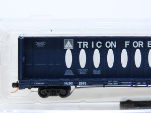 N Red Caboose RN-16621-8 HLSC Tricon Forest Products Centerbeam Flat Car #2575
