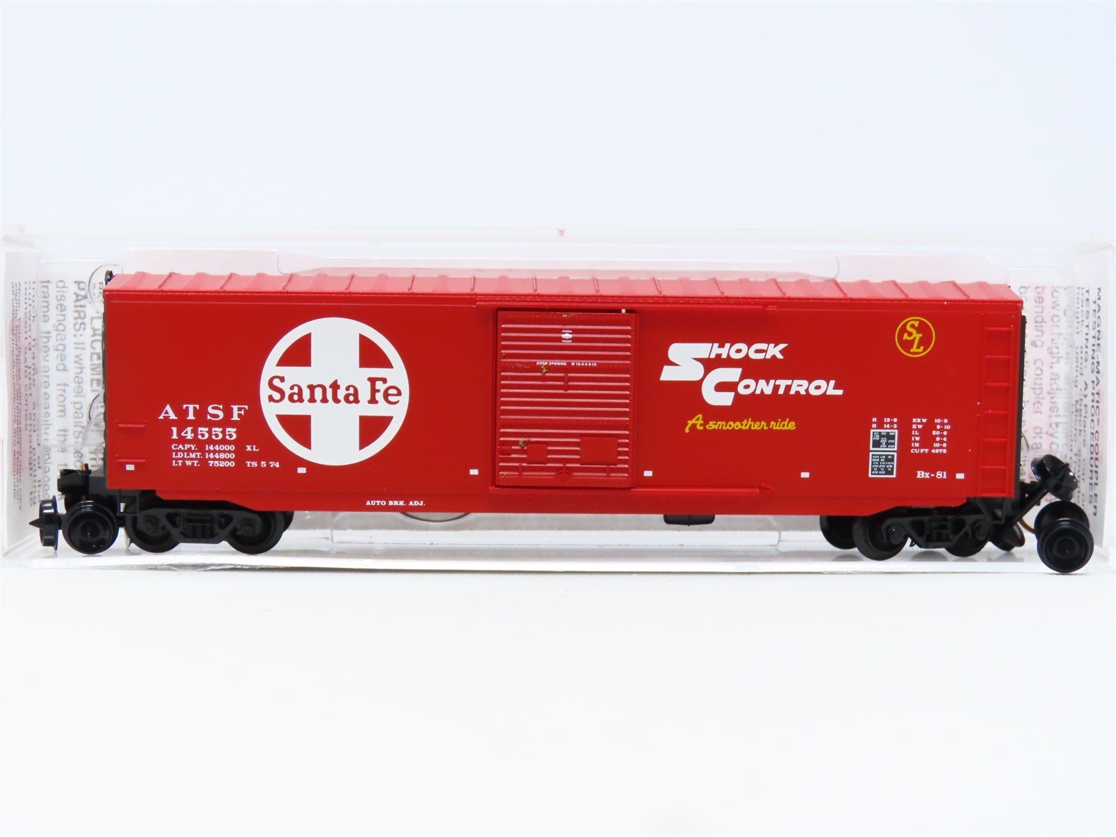 N Scale Micro-Trains MTL #07700140 ATSF Santa Fe 50' Single Door Box Car #14555