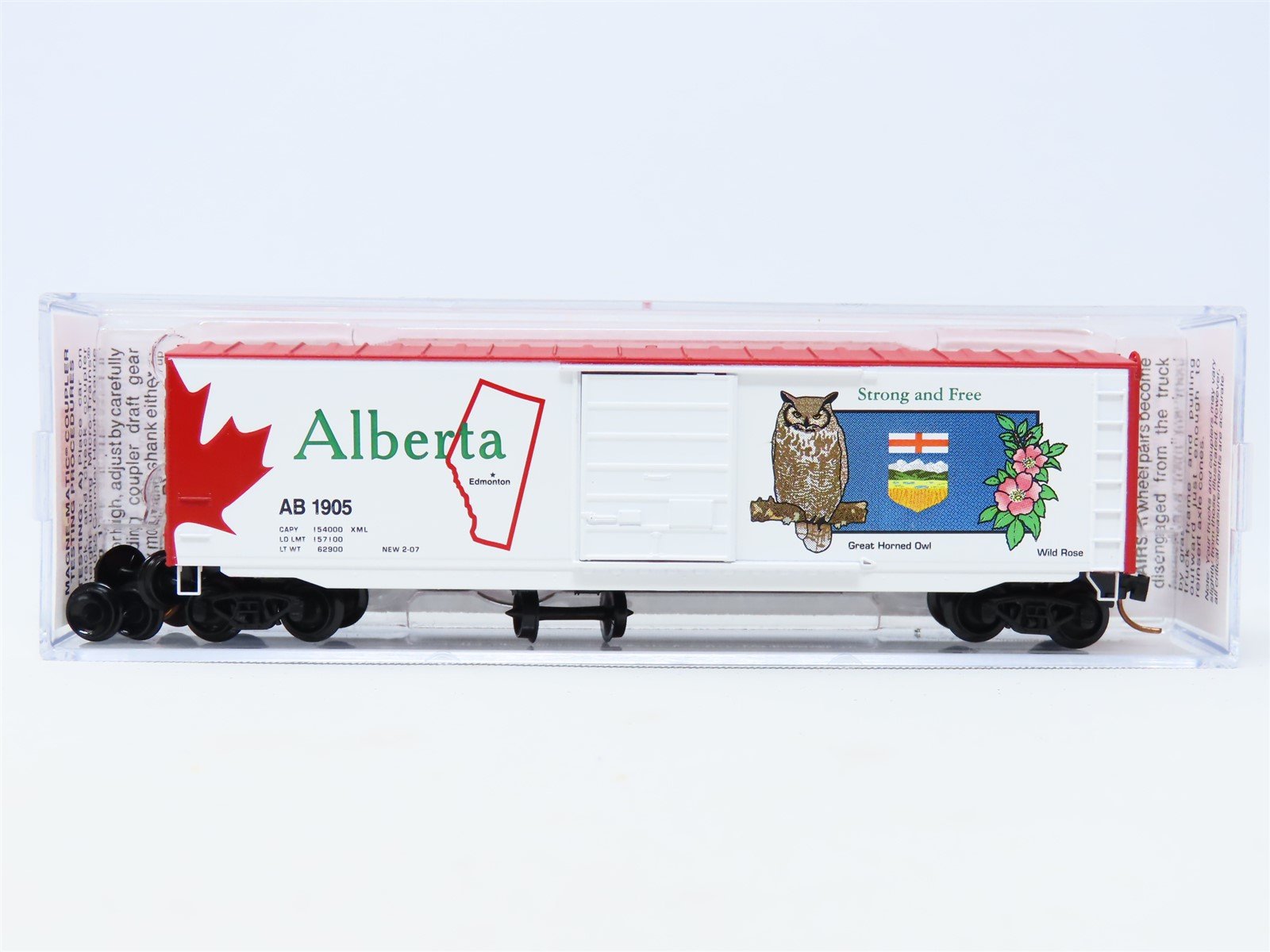 N Scale Micro-Trains MTL #07700155 AB Alberta Provincial 50' Box Car #1905