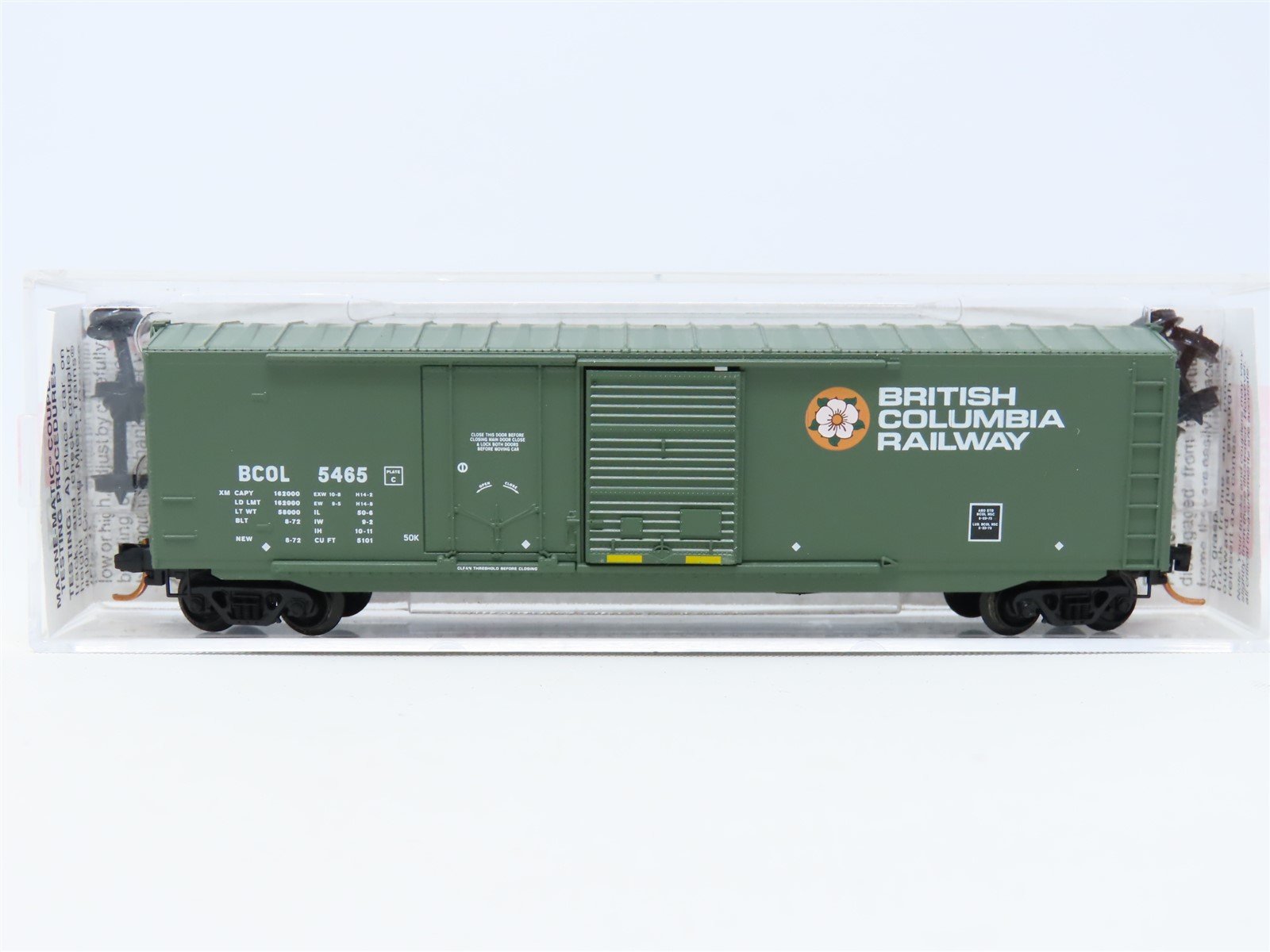 N Scale Micro-Trains MTL #76050 BCOL British Columbia 50' Box Car #5465