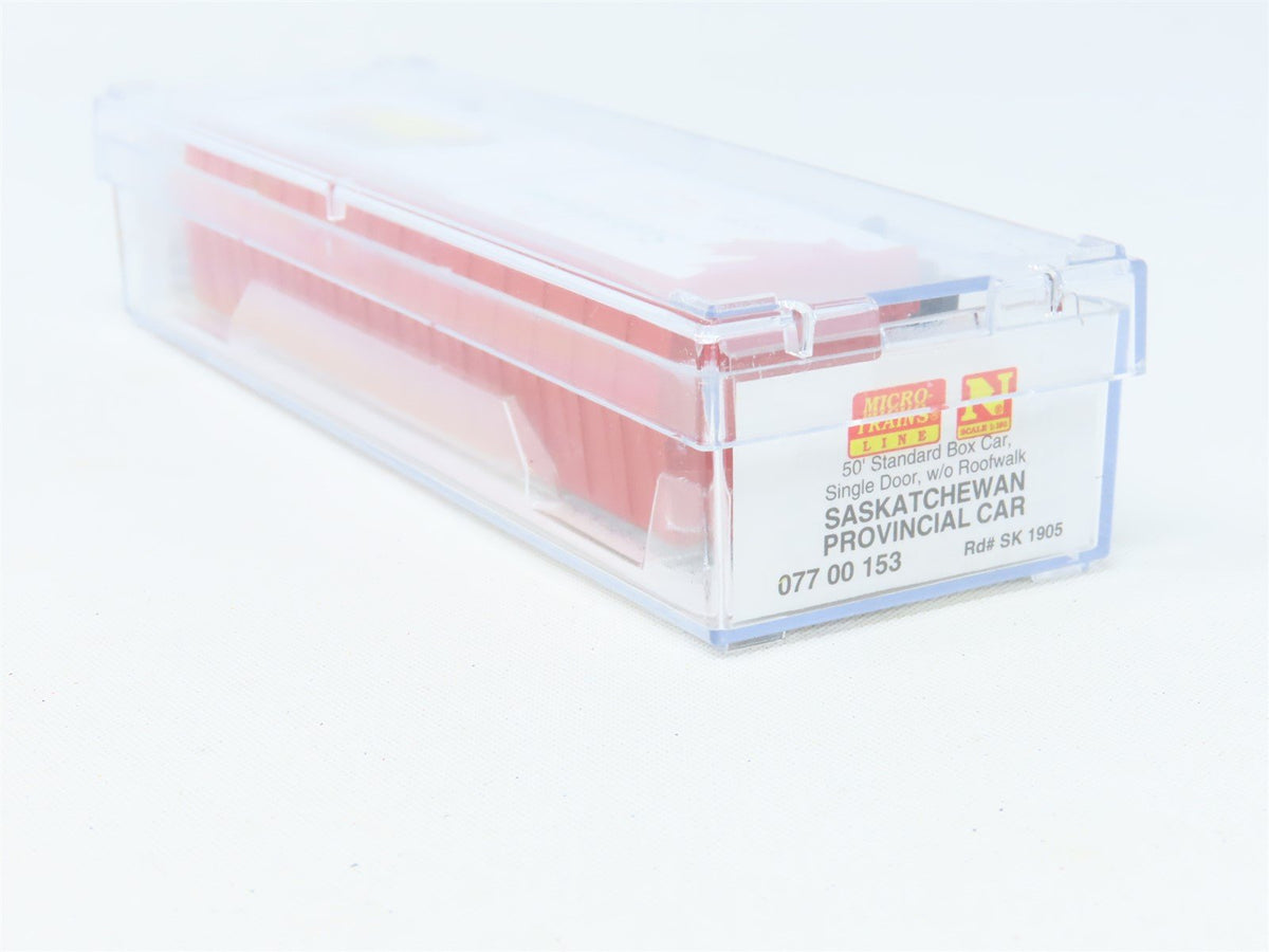 N Scale Micro-Trains MTL #07700153 SK Saskatchewan Provincial 50&#39; Box Car #1905