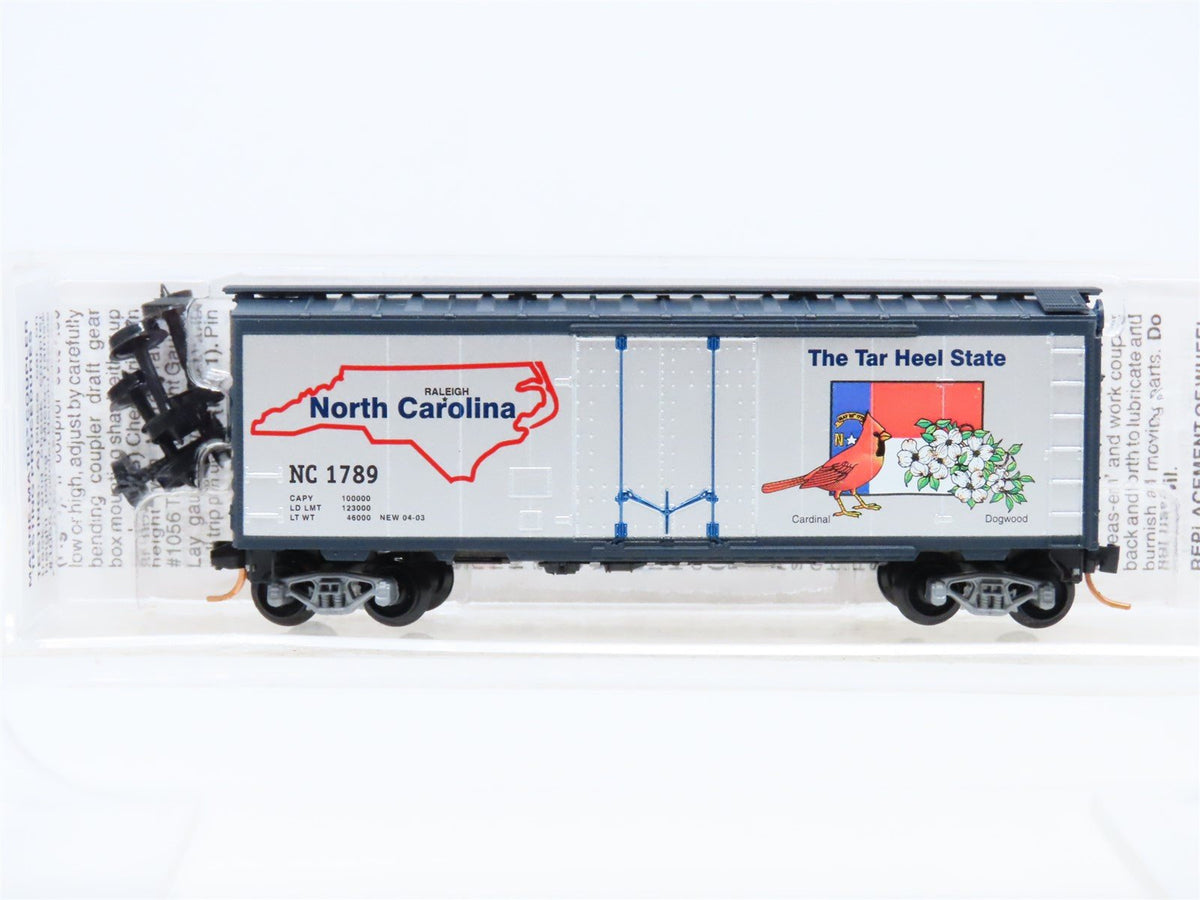 N Scale Micro-Trains MTL 21350 NC North Carolina State Car 40&#39; Box Car #1789