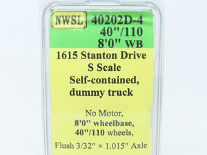 S Scale NWSL #40202D-4 Self-Contained Dummy Truck - No Motor