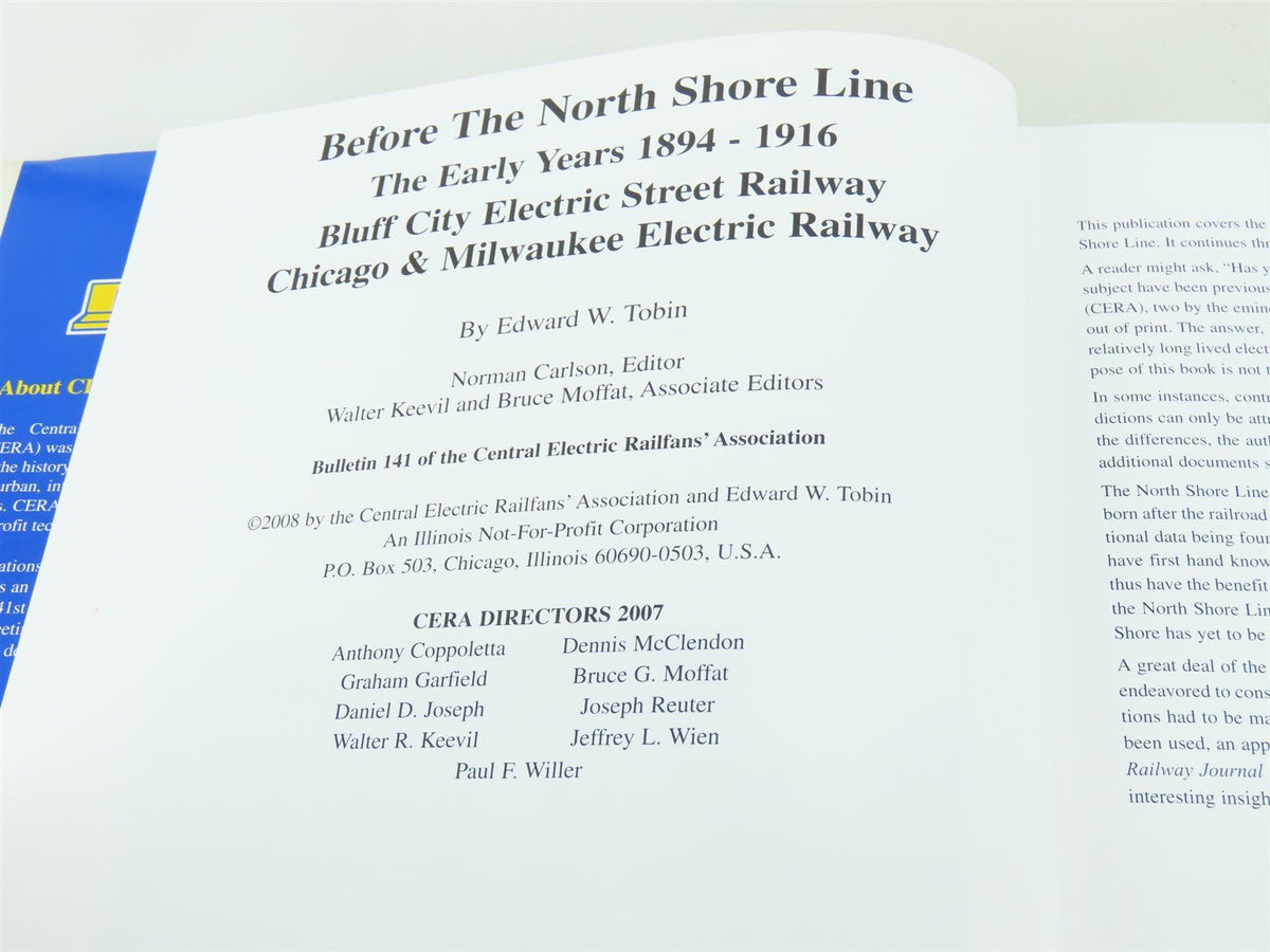 Before the North Shore Line by Edward W. Tobin ©2008 HC Book