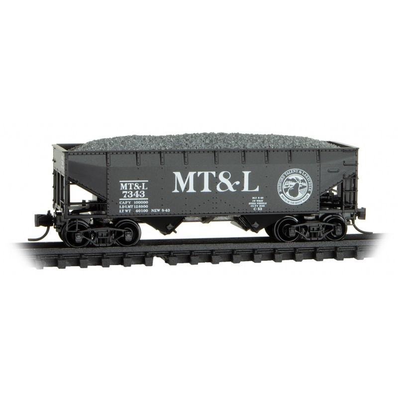 N Scale Micro-Trains MTL 05550620 Medford Talent & Lakecreek 2-Bay Hopper #7343