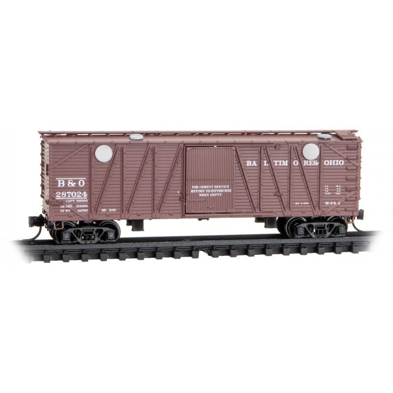 N Micro-Trains MTL 98302210 B&amp;O Baltimore &amp; Ohio 40&#39; Cement Hopper Set 2-Pack