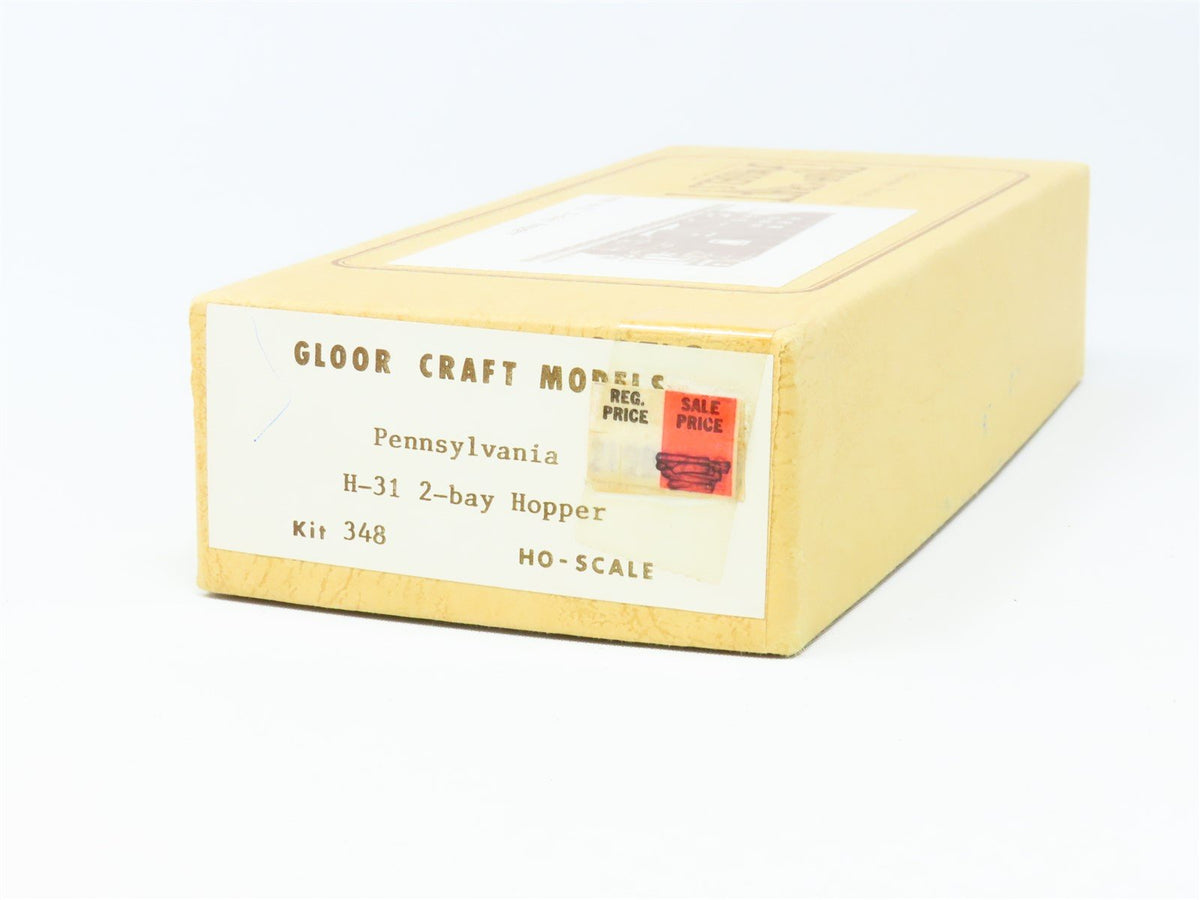 HO Scale Gloor Craft Models Kit #348 PRR Pennsylvania H-31 2-Bay Hopper