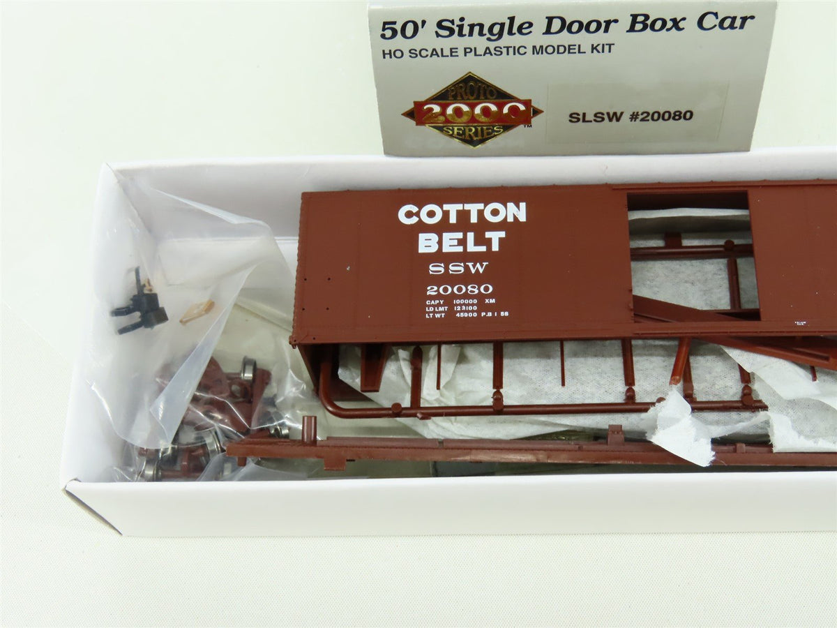 HO Scale Proto 2000 Kit SSW Cotton Belt &quot;Blue Streak&quot; 50&#39; Steel Box Car #20080