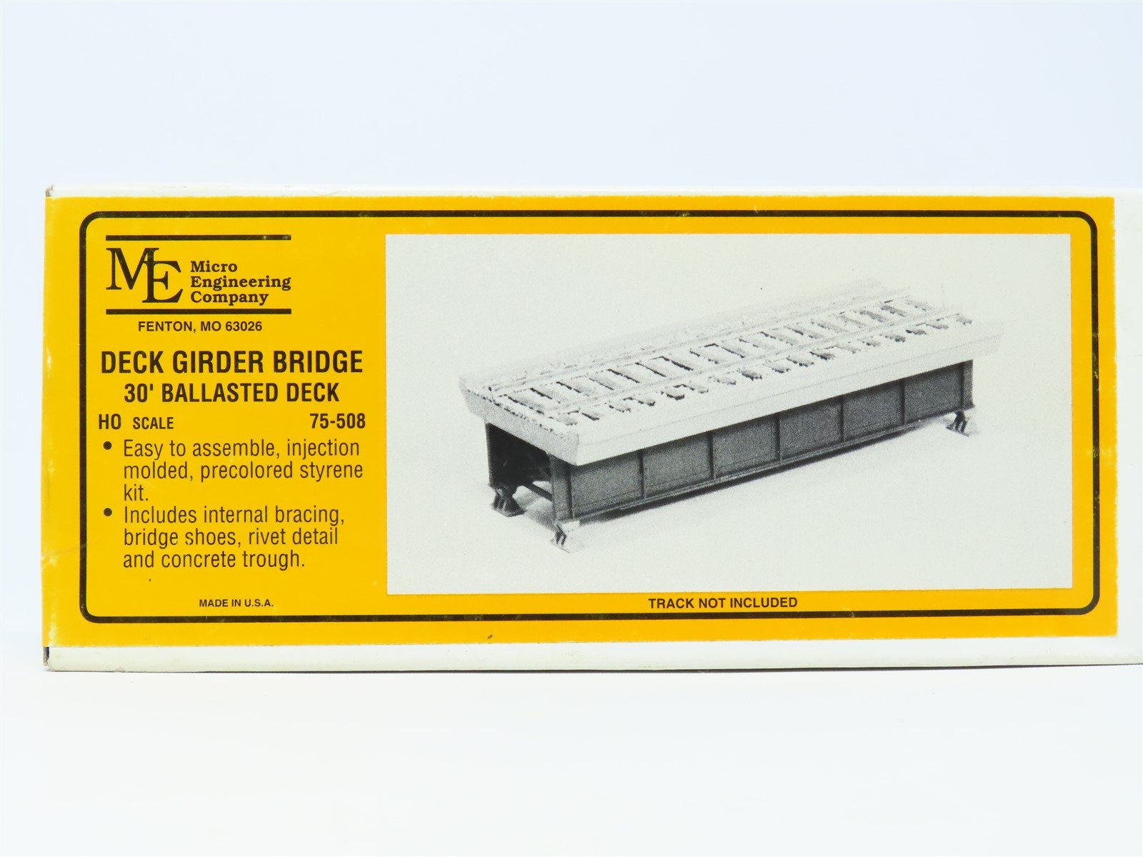 HO Micro Engineering Kit #75-508 Deck Girder Bridge - 30' Ballasted Deck