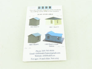 S Scale AM Models Plastic Kit #801 Shed #1