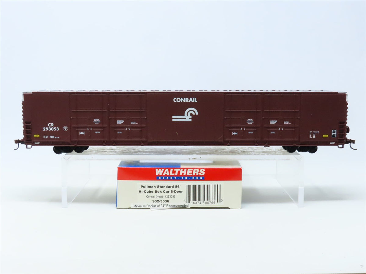 HO Scale Walthers 932-3536 CR Conrail 86&#39; Hi-Cube 8-Door Box Car #293053