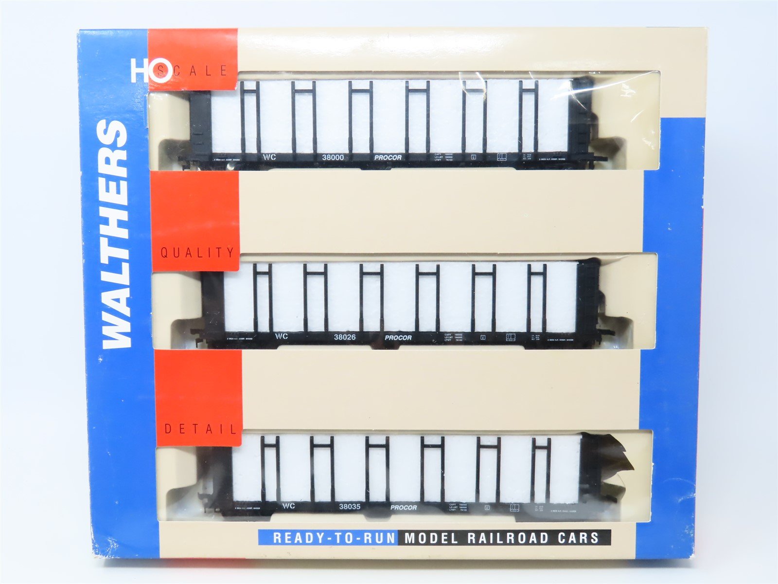 HO Scale Walthers #932-33153 WC Wisconsin Central 63' Pulpwood Car 3-Pack